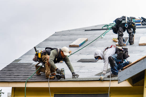 Professional Gutter Installation technician working in Ebensburg, PA